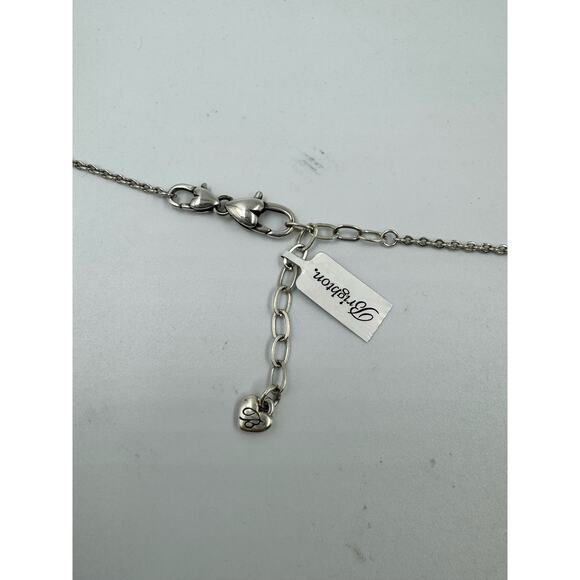 Brighton Sakura Pink Quartz Large Long Teardrop Necklace NWT - Picture 3 of 5